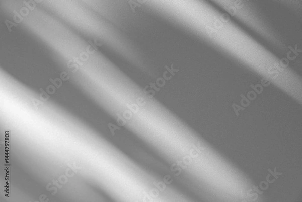Fototapeta Wall interior background, studio and backdrops show products.with shadow from window color white and grey. background for text insertion and presentation product	