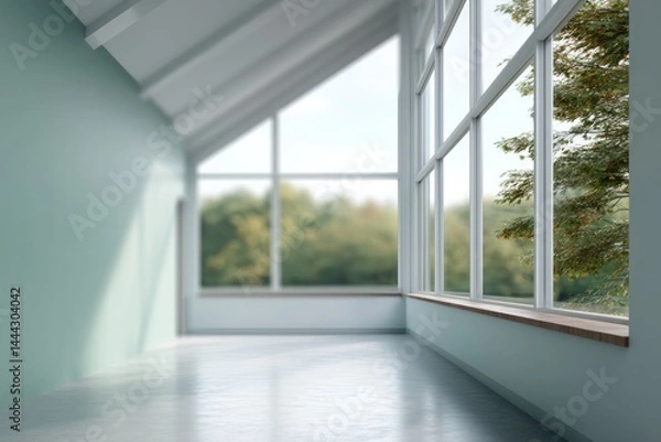 Fototapeta peaceful scene of modern daycare with blurred background capturing quiet ambiance of child development