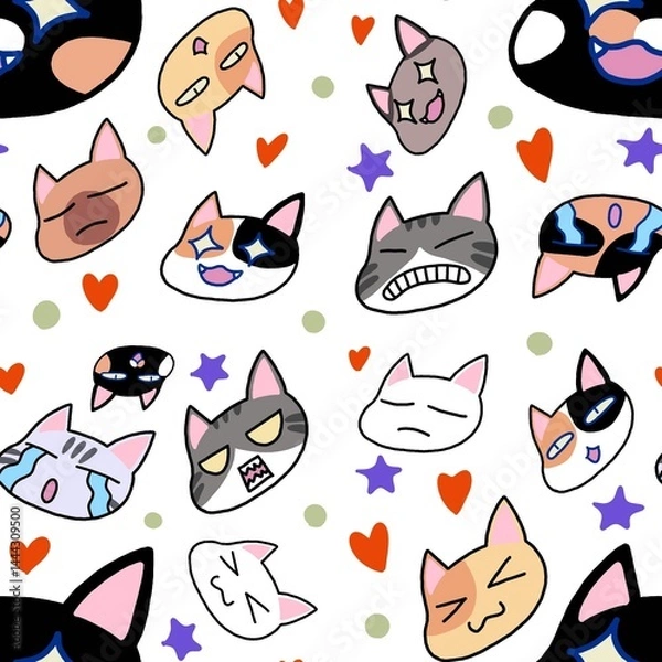 Fototapeta cat pattern