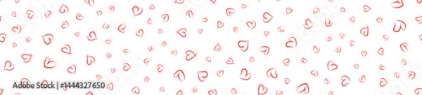Fototapeta Red heart seamless pattern