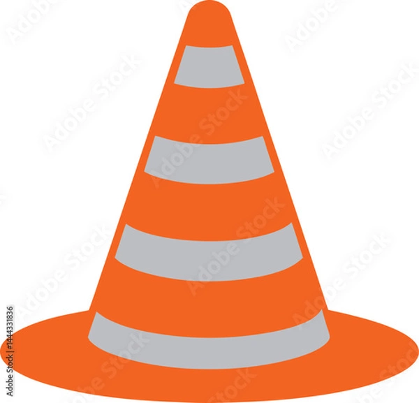 Obraz Traffic Cone vector icon collection, vector illustration set on white background