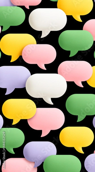 Fototapeta A pattern of speech bubbles