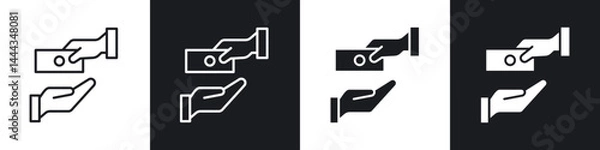 Obraz loan icon in thin line and Flat Design.