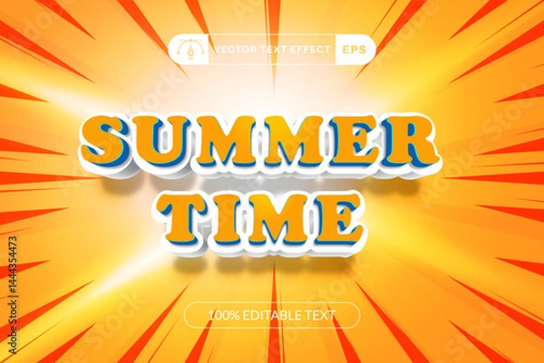 Fototapeta Summer Time Event Text Effect Editable