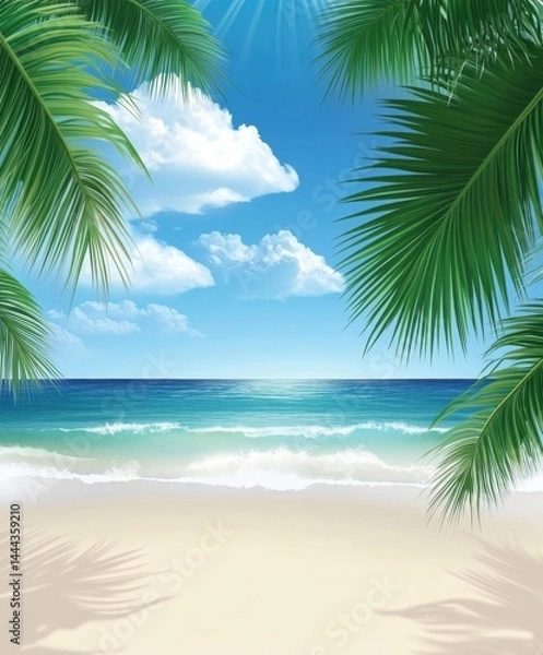 Fototapeta palm tree on the beach