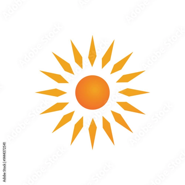 Fototapeta Stylized sun logo vector symbol