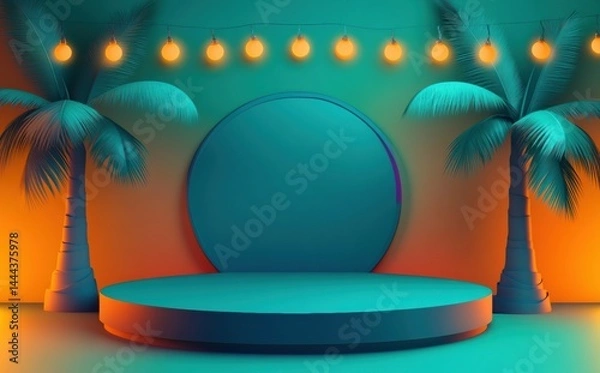 Fototapeta 3d render of a modern stage