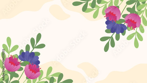 Fototapeta Flower Flat Abstract Vector Illuastration Background