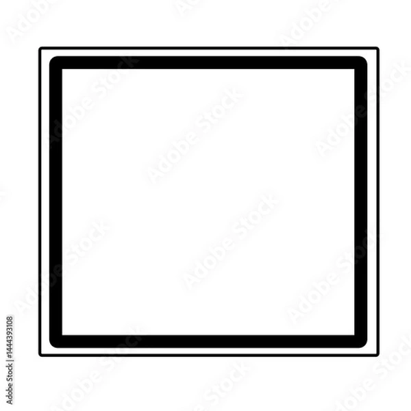 Fototapeta シンプルモノクロ四角フレーム