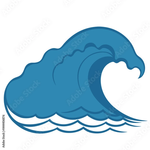 Obraz Dynamic Sea Wave Crest Illustration