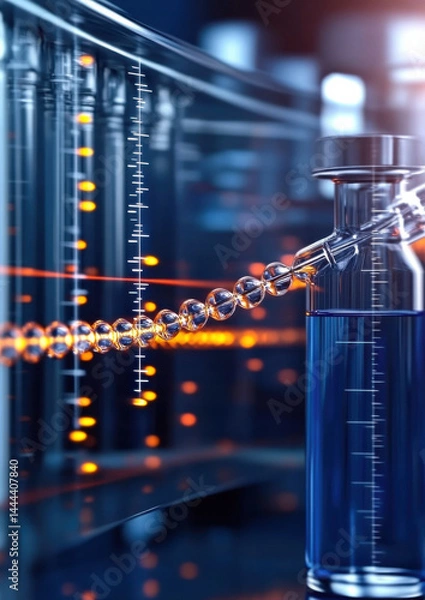 Obraz Scientific breakthrough in vaccine development laboratory photography high-tech environment close-up innovation