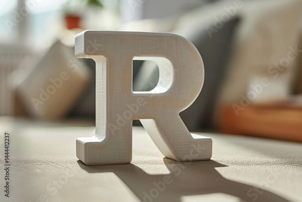 Fototapeta stunning and eye catching Letter R Line House Real Estate Logo is a perfect representation of professionalism and elegance, making it an ideal choice for any real estate business looking to leave a la