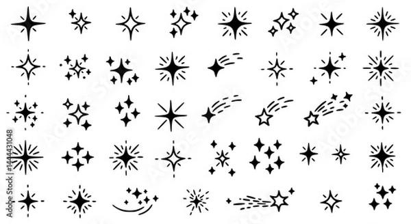 Obraz Sparkling Stars Twinkling Stars Shooting Stars Glitter Shine Glimmer 
