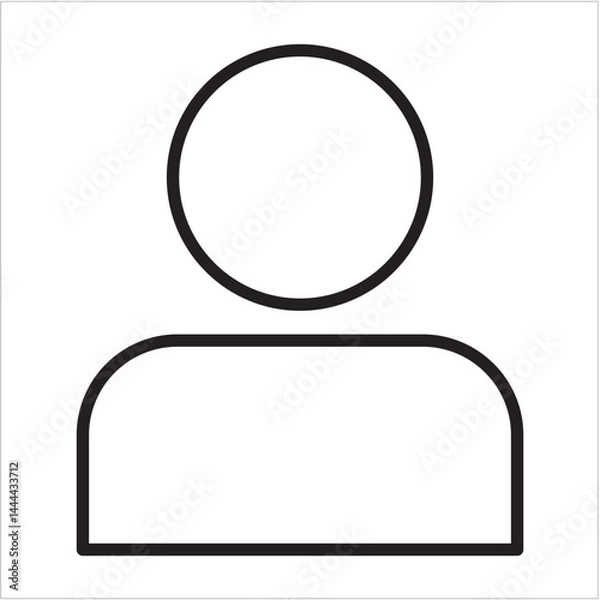 Fototapeta User icon. Blank user profile, avatar account icon. Blank photo profile symbol. Vector illustration thin line design.