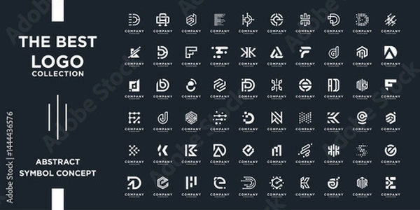 Obraz Mega logos collection, Abstract letter design concept for branding. Future shape logo usable for business, corporate and technology.