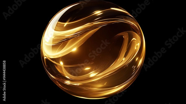 Obraz 3d golden ring