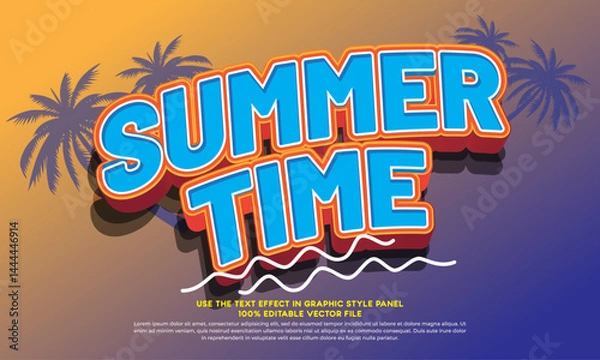 Obraz Summer time vector text style effect