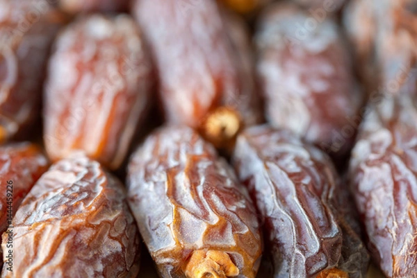 Obraz Macro view of date fruit layer with selective focus
