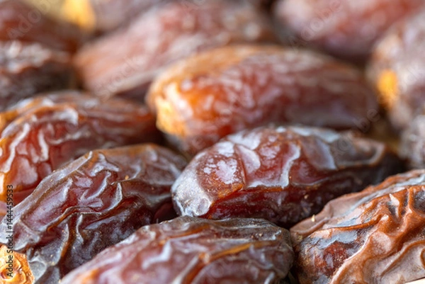 Obraz Pattern with macro photography of fresh dates fruits