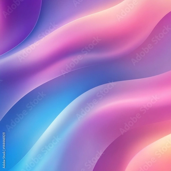 Obraz Abstract Purple Wave Background – Fluid Motion Design with Soft Gradient Lines and Flowing Curves in Violet and Lavender Tones
