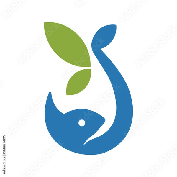Fototapeta Leaf Fish logo