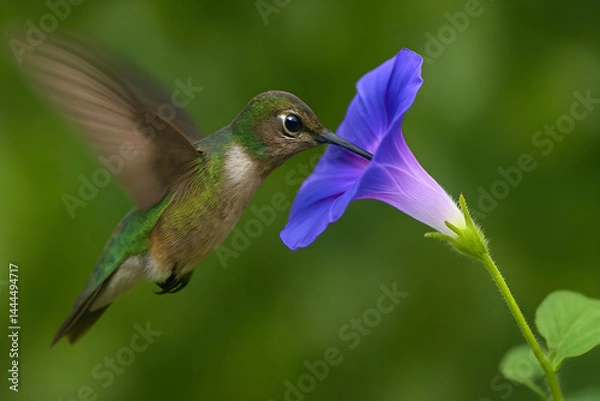 Fototapeta Hummingbird and flower