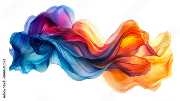 Fototapeta Colorful Fluid Blend Shape, cut out transparent