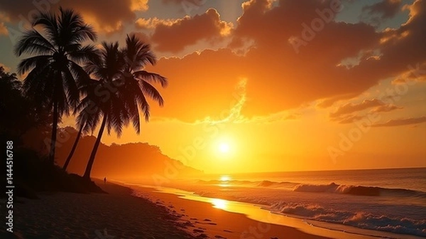 Obraz Tranquil Twilight: Coastal Calm