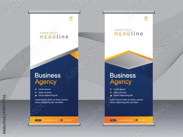 Obraz Business banner roll up set, standee banner template. modern banner.