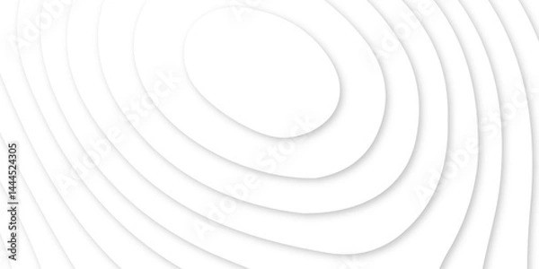 Fototapeta Abstract wavy line 3d paper cut white background. white and gray luxury grid topography map and satin smooth wallpaper matt paper light texture. White waves decorative papercut design.