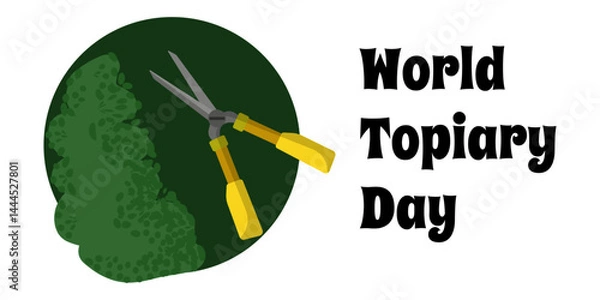 Obraz World Topiary Day, a design idea for a horizontal poster, banner or leaflet about greening