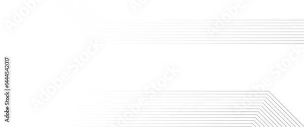 Fototapeta Abstract white and gray  geometric dynamic lines pattern transparent background design.
