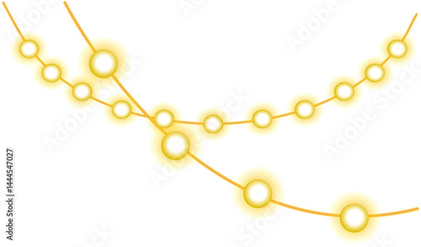 Fototapeta Christmas Hanging String Lights 
