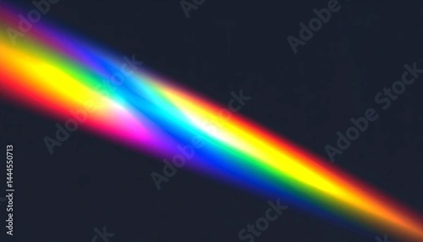 Fototapeta Prism Light Reflection – Rainbow Spectrum on Dark Background