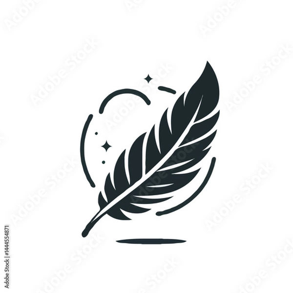 Obraz feather icon vector logo illustration