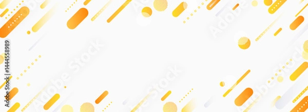 Obraz ポン 幾何学 黄色 幾何学 秋 円 背景 フレーム