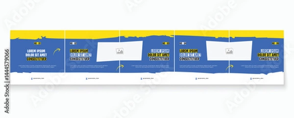 Fototapeta LinkedIn carousel post, social media Instagram carousel post, modern and editable business carousel template design