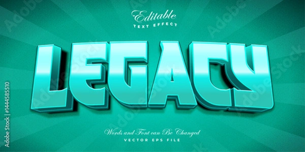 Obraz Legacy Blue 3D Bold Text Effect