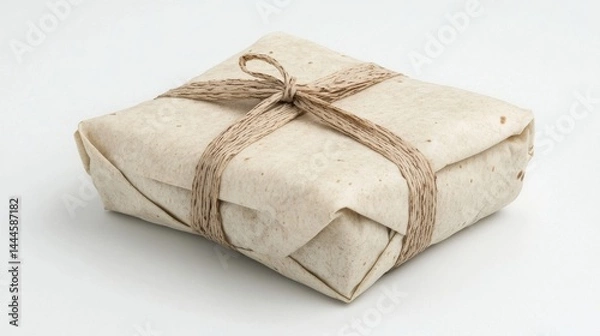 Obraz Simple Wrapped Package on White Background