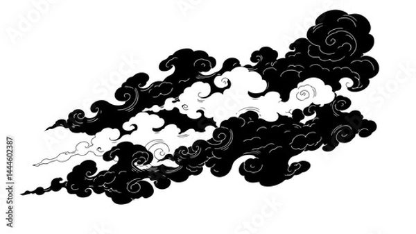 Fototapeta 和風の雲