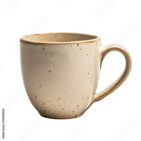 Fototapeta A simple ceramic coffee mug isolated on a transparent background