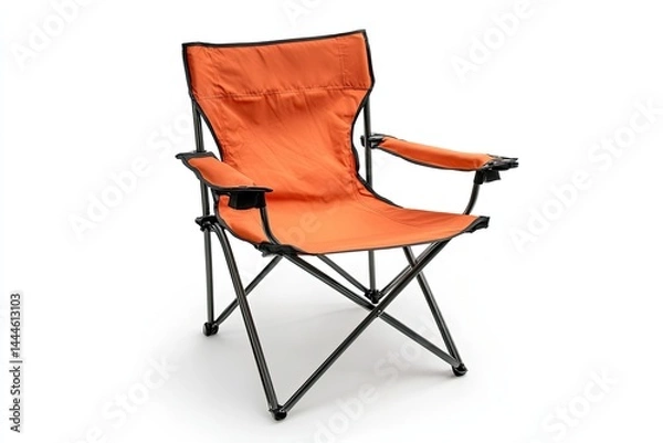 Obraz Foldable camping chair isolated on white background