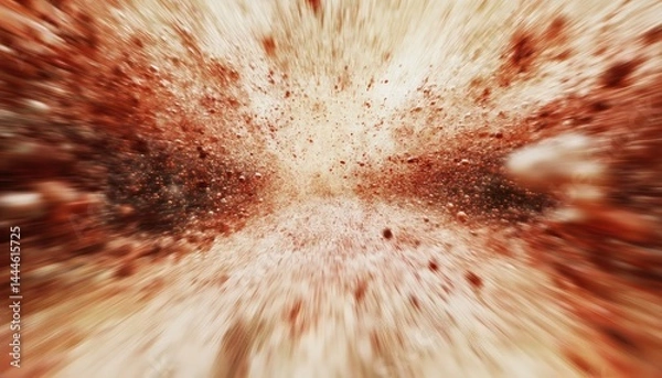 Fototapeta Abstract tunnel effect with reddish particles.