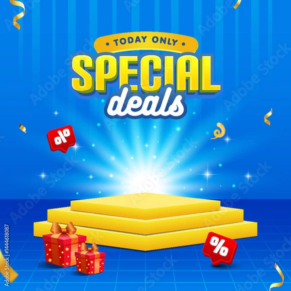 Obraz Discount sale promotion event banner and social media template