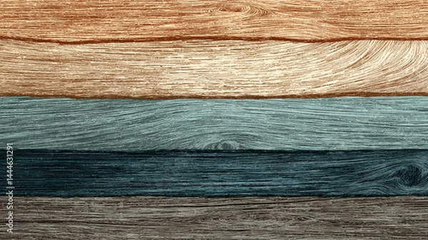 Fototapeta Close-up of Weathered Wooden Planks Seamless Light Wooden Texture Background

