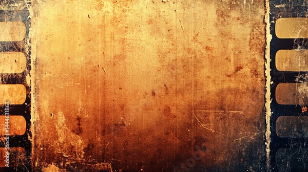 Fototapeta Abstract background texture Vintage Film Reel on Grunge Textured Background Perfect for Retro Designs

