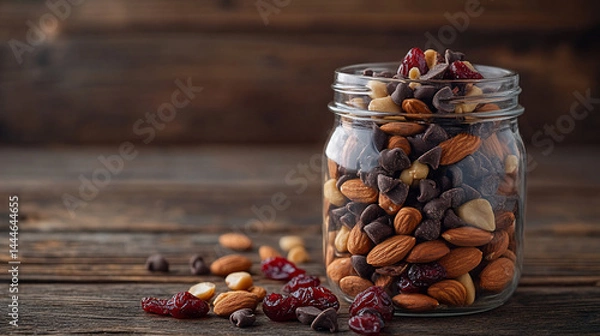 Obraz Jar of Mixed Nuts and Dried Fruit