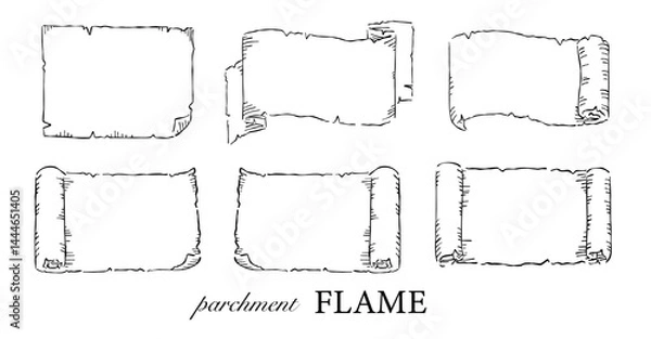 Obraz 羊皮紙フレーム　セット　ファンタジー