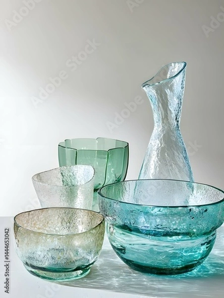 Obraz The sleek edges of upcycled glass highlight some eco-chic craftsmanship, boasting smooth, refined shapes that
