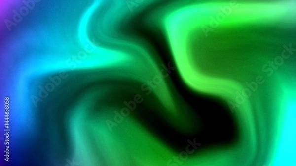 Fototapeta Colorful abstract fluid gradient background in green and blue.
